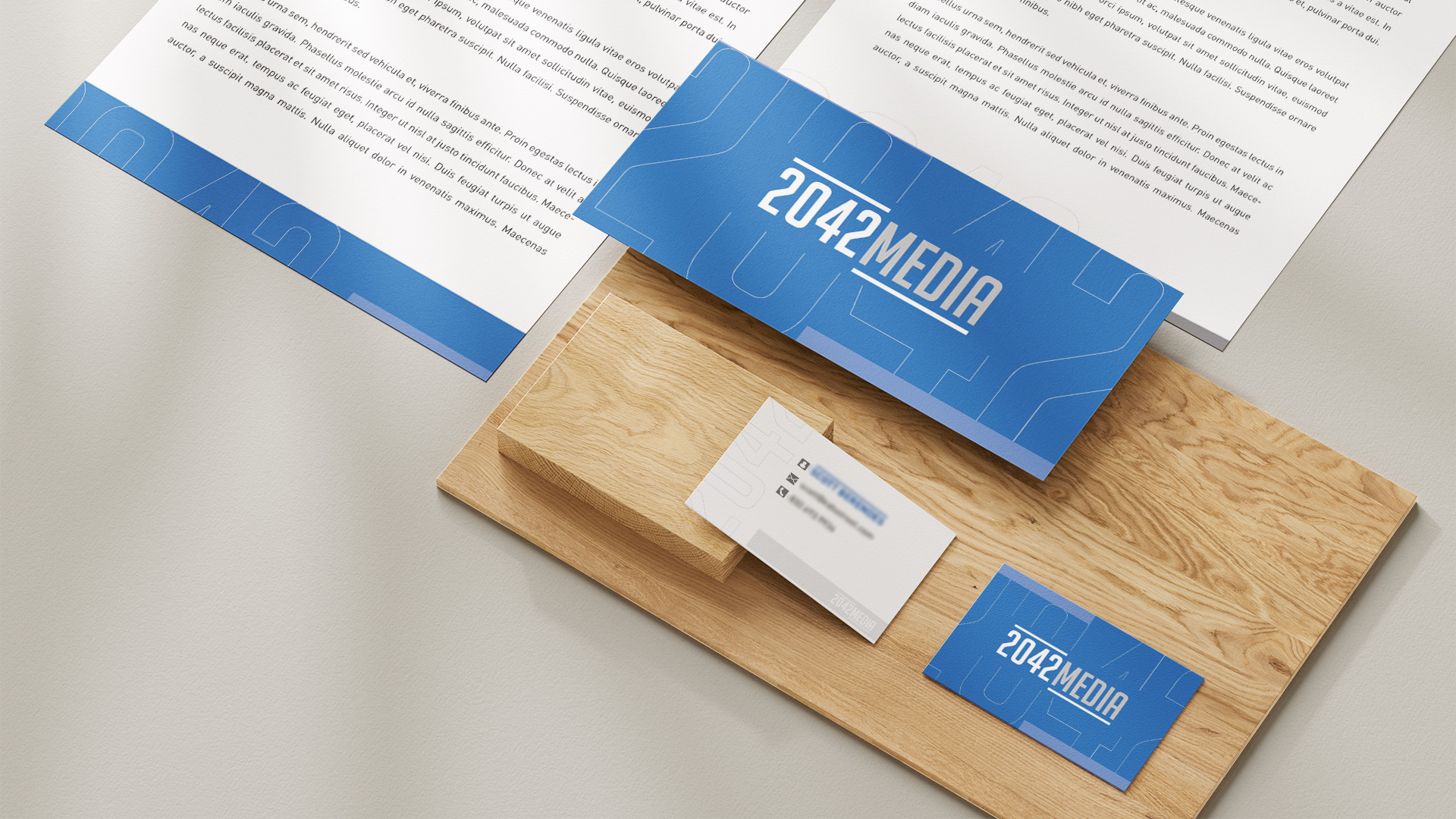 Brand identity design for 2042 Media