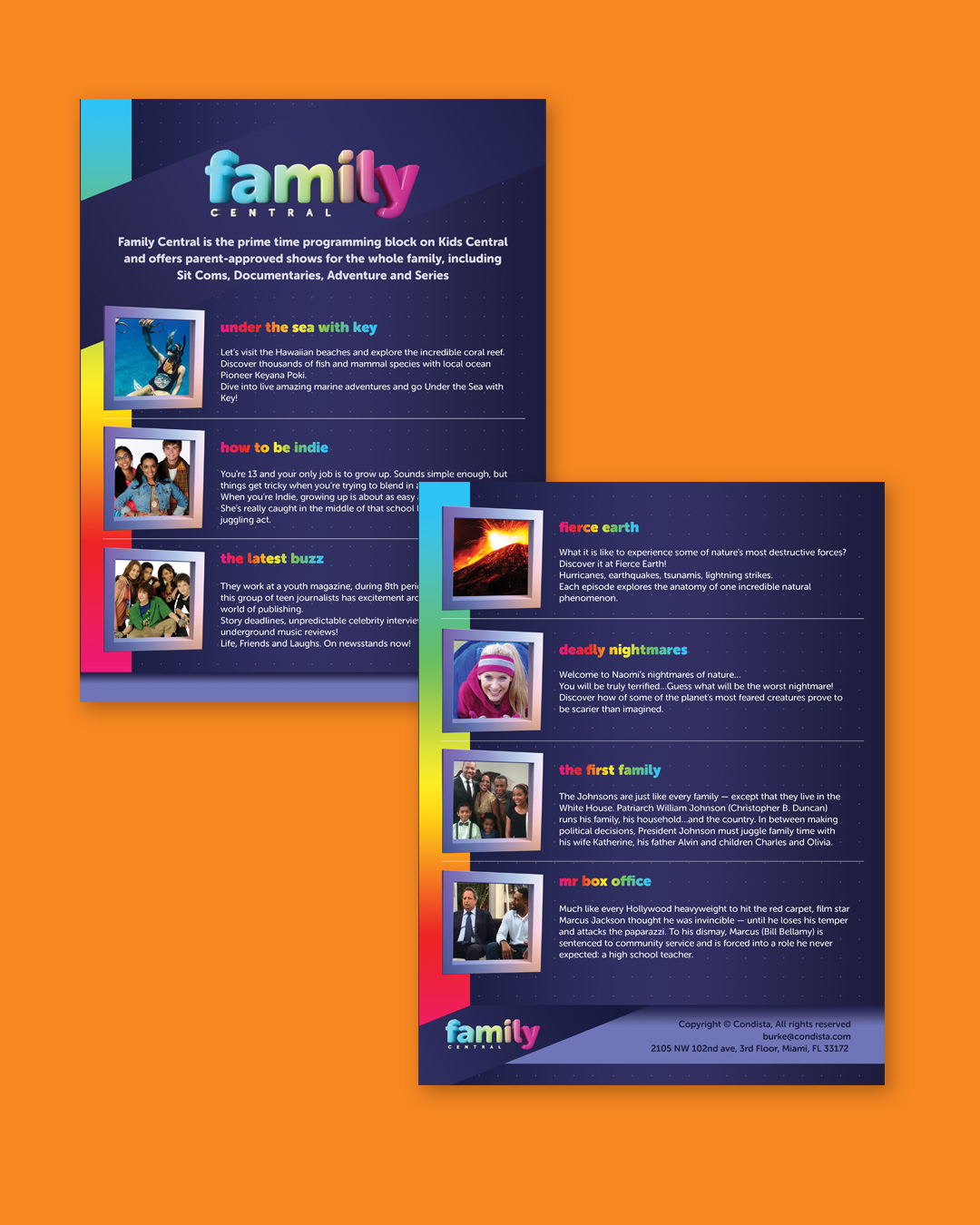 Community organization print design for Family Central
