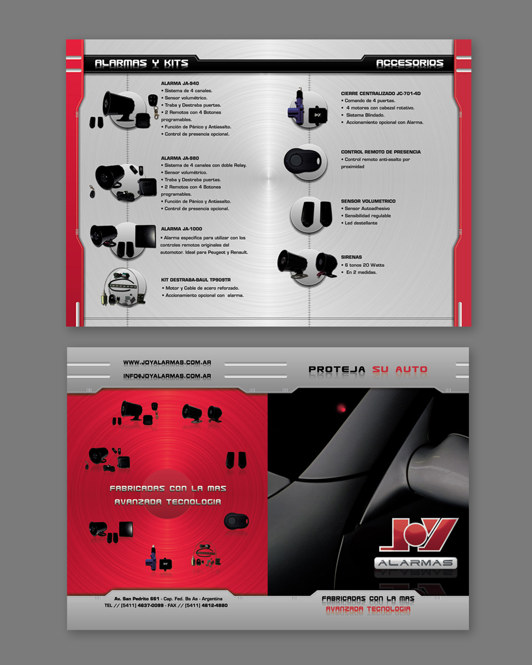 Security brand print design for Joy Alarms
