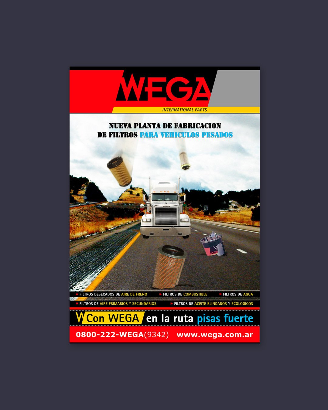 Automotive print campaign for Wega brand
