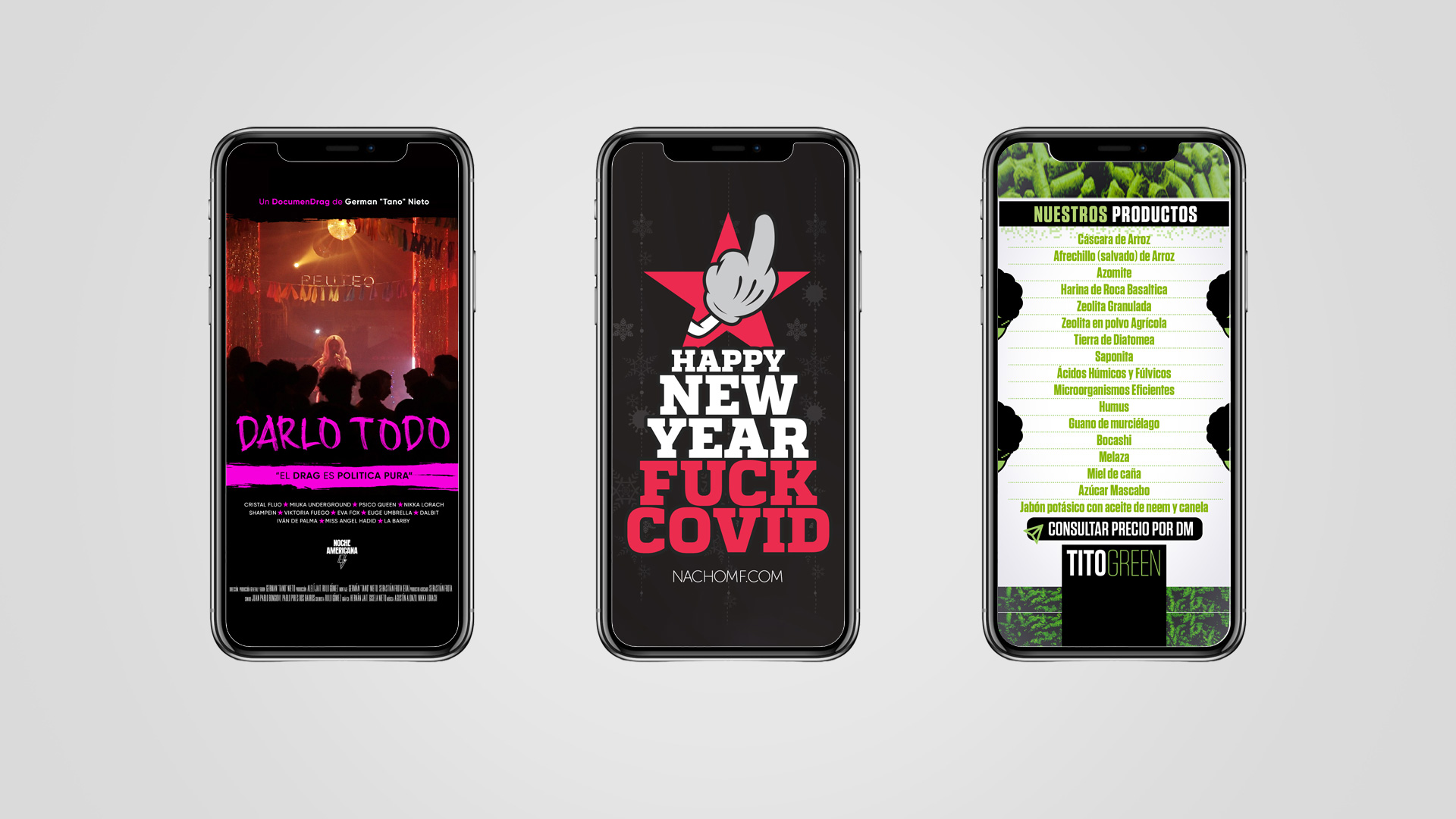 Social media landing page design concept